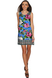 Aquarelle Sanibel Fit & Flare Blue Floral Dress - Women - Pineapple Clothing