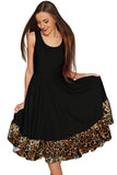 Black Leopard Vizcaya Fit & Flare Dress - Women - Pineapple Clothing