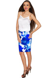 Blue Blood Carol Floral Fashion Stretch Pencil Skirt - Women - Pineapple Clothing