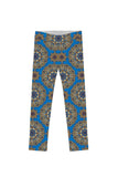 Boho Chic Lucy Cute Blue Geometric Print Leggings - Girls - Pineapple Clothing