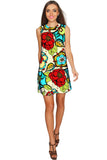 Carnaval Adele Colorful Print Summer Shift Dress - Women - Pineapple Clothing