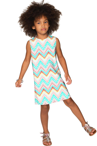 Chevron Please Adele Cute Babydoll Shift Dress - Girls - Pineapple Clothing