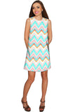 Chevron Please Adele Casual Shift Mini Dress - Women - Pineapple Clothing