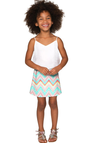 Chevron Please Aria A-Line Skirt - Girls - Pineapple Clothing