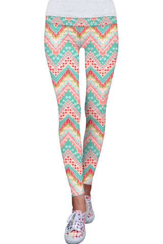 Chevron Please Lucy Printed Performance Leggings - Women - Pineapple Clothing