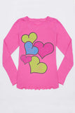 Colorful Hearts Tee - Girls - Pineapple Clothing