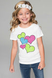Colorful Hearts Tee - Girls - Pineapple Clothing