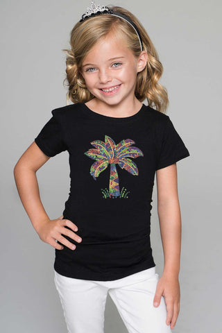 Colorful Palm Tee - Girls - Pineapple Clothing