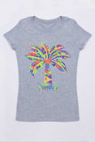 Colorful Palm Tee - Girls - Pineapple Clothing