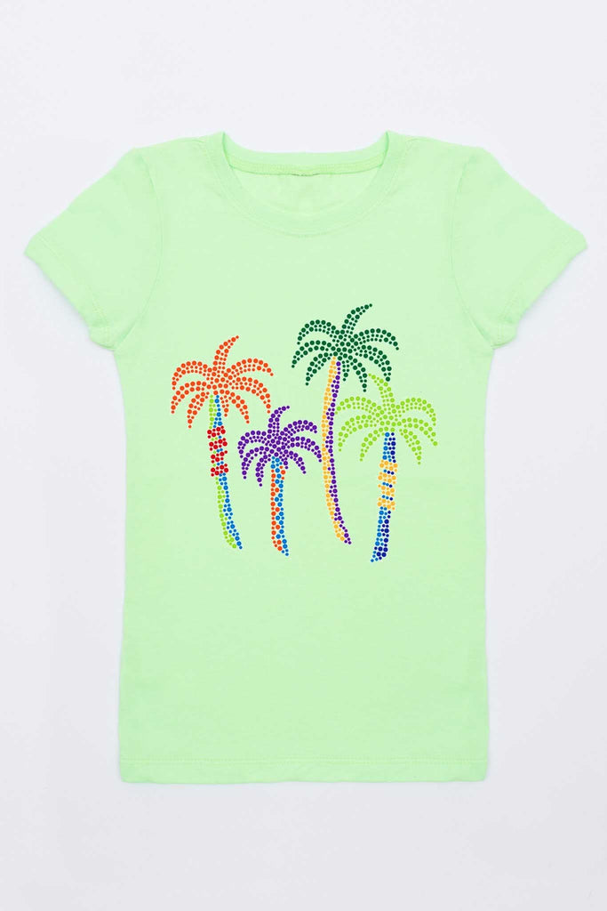 Colorful Palms Tee - Girls - Pineapple Clothing