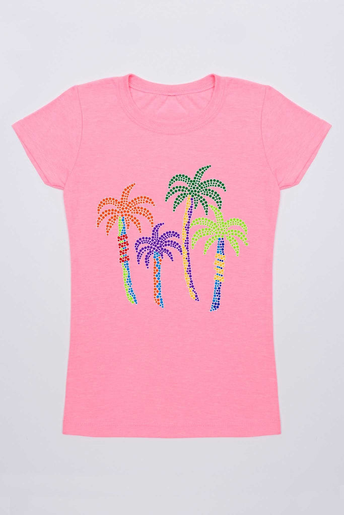 Colorful Palms Tee - Girls - Pineapple Clothing