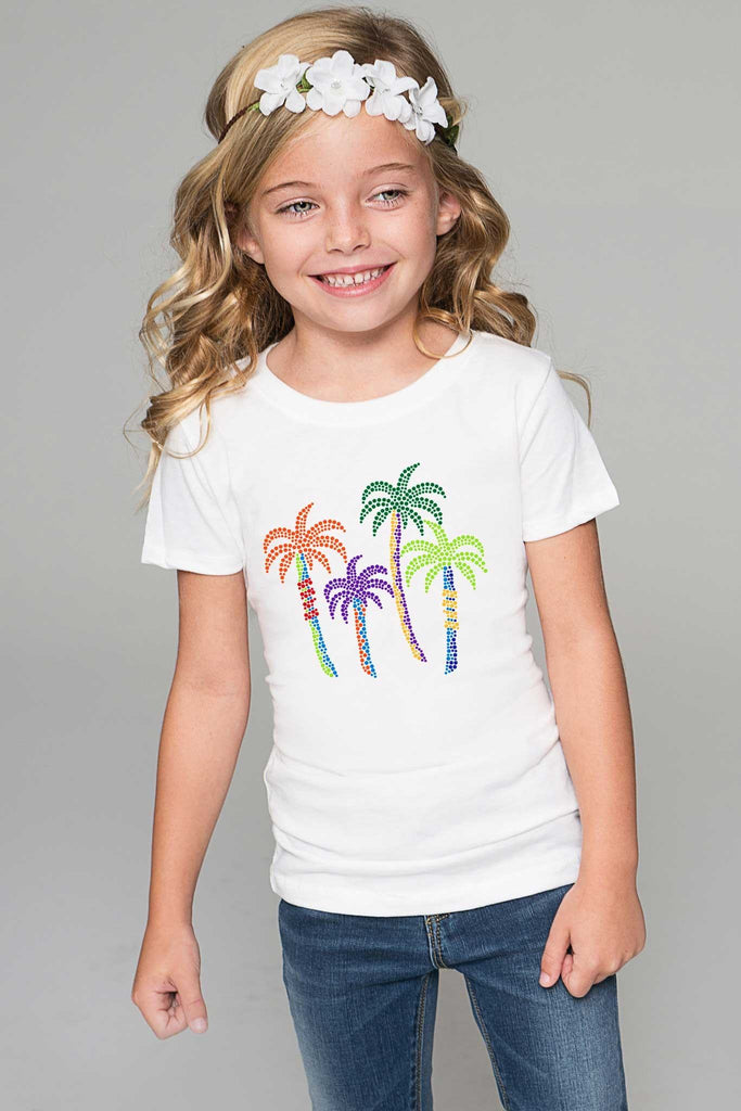 Colorful Palms Tee - Girls - Pineapple Clothing