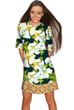 Date Night Grace Evening Floral Sleeved Shift Dress - Women - Pineapple Clothing