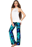 Electric Jungle Amelia Green Printed Palazzo Pant - Women - Pineapple Clothing