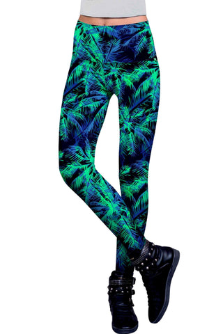 Electric Jungle Lucy Printed Performance Leggings - Women - Pineapple Clothing