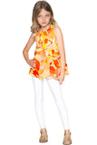 Flaming Hibiscus Emily Sleeveless Dressy Top - Mommy & Me - Pineapple Clothing