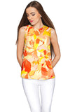 Flaming Hibiscus Emily Sleeveless Dressy Top - Mommy & Me - Pineapple Clothing