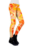 Flaming Hibiscus Lucy Yellow Performance Leggings - Women - Pineapple Clothing