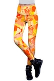 Flaming Hibiscus Lucy Yellow Performance Leggings - Women - Pineapple Clothing