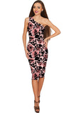 Flirty Girl Layla Pink Black Floral Print Cocktail Dress - Women - Pineapple Clothing
