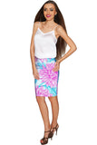 Floral Bliss Carol Knee Length Catchy Pencil Skirt - Women - Pineapple Clothing