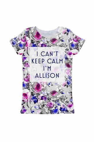 Floral Touch Customized NAME Zoe T-Shirt - Girls - Pineapple Clothing