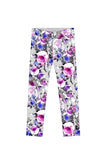 Floral Touch Lucy Cute Grey Floral Printed Leggings - Girls - Pineapple Clothing