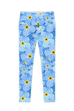 Forget-Me-Not Lucy Blue Floral Print Eco Leggings - Women - Pineapple Clothing