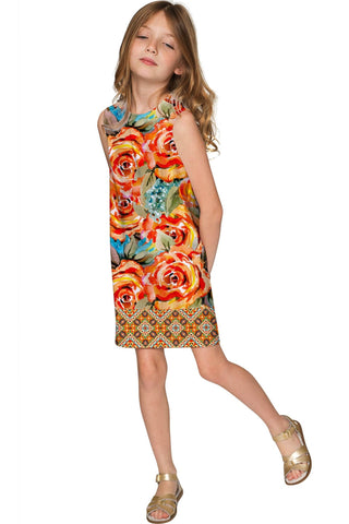 Fox Adele Pretty Printed Stylish Shift Yellow Dress - Girls - Pineapple Clothing