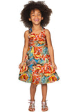 Fox Sanibel Yellow Flower Pattern Empire Dress - Girls - Pineapple Clothing