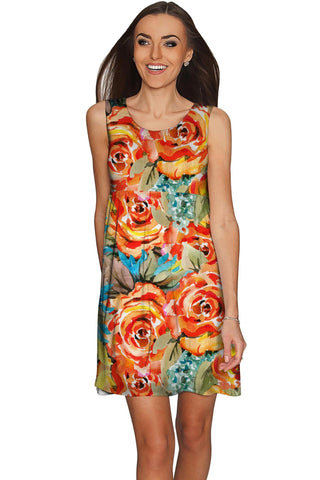 Fox Sanibel Empire Waist Yellow Flower Print Dress - Women - Pineapple Clothing