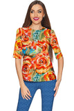 Fox Sophia Yellow Floral Print Unique Fashion Top - Women - Pineapple Clothing