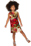Free Spirit Adele Red Floral Boho Print Shift Dress - Girls - Pineapple Clothing