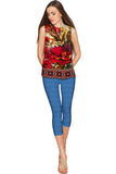 Free Spirit Emily Red Boho Sleeveless Party Top - Women - Pineapple Clothing