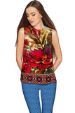 Free Spirit Emily Red Boho Sleeveless Party Top - Women - Pineapple Clothing