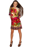 Free Spirit Grace Floral Red Boho Fall Shift Dress - Women - Pineapple Clothing