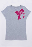 Fuchsia Bow Tee - Girls - Pineapple Clothing