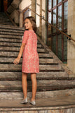 Dusty Pink Lace Party Trendy Chic Day Evening Shift Mommy and Me Dress - Pineapple Clothing
