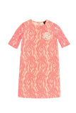 Dusty Pink Lace Party Trendy Chic Day Evening Shift Mommy and Me Dress - Pineapple Clothing
