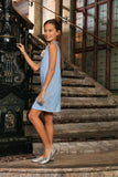 Baby Blue Crochet Lace Shift Party Cocktail Spring Dress - Girls - Pineapple Clothing