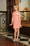 Dusty Pink Lace Sleeveless Spring Summer Party Shift Mommy & Me Dress