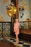Dusty Pink Lace Cute Beautiful Princess Party Shift Dress - Girls - Pineapple Clothing