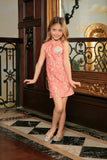 Dusty Pink Lace Sleeveless Spring Summer Party Shift Mommy & Me Dress