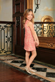 Dusty Pink Lace Cute Beautiful Princess Party Shift Dress - Girls - Pineapple Clothing