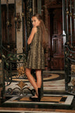 Sage Green Animal Print Sleeveless Trendy Casual Shift Dress - Girls - Pineapple Clothing