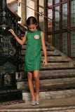 Green Crochet Lace Trendy Party Day Chic Mother Daughter Shift Dress - Pineapple Clothing
