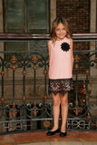Blush Pink Stretchy Sleeveless Mother Daughter Dress with Black Lace - Pineapple Clothing