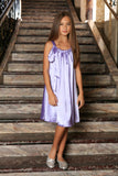 Lavender Charmeuse Halter Swing Spring Dress - Girls - Pineapple Clothing
