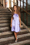 Lavender Charmeuse Halter Swing Spring Dress - Girls - Pineapple Clothing