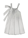 Silver Grey Charmeuse Day Cute Fancy Halter Swing Mommy and Me Dress - Pineapple Clothing